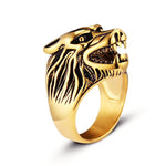 Bague Gothique <br /> Tête de Loup - L'Antre Gothique