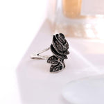 Gothic Ring<br> Rose-shaped with diamonds