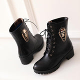 Gothic ankle boot<br> Skull