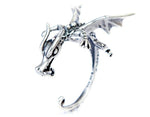 Boucle d'Oreille Gothique En Argent Dragon 