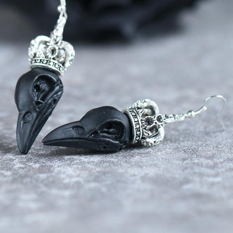 Collier Crâne De Corbeau Gothique En Résine - Pendentif Fantaisie Adulte Pour Décorations D'Halloween - 8