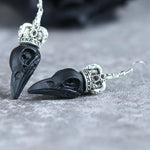 Gothic Earrings<br> Raven Skull