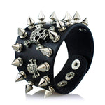 Bracelet Gothique Skull à Rivet