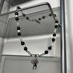 Gothic Necklace<br> Secret Spider Pearls