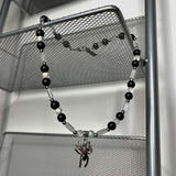 Gothic Necklace<br> Secret Spider Pearls