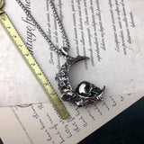 Gothic Necklaces<br> Crescent Moon Skull