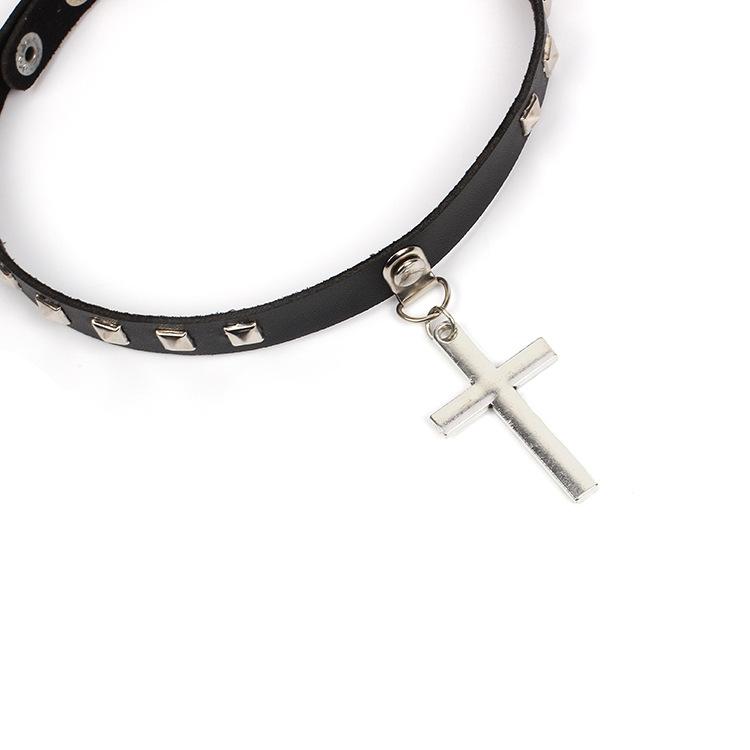 Collier ras du cou gothique punk star, tour de cou en cuir PU, cadeau de bijoux Collier ras du cou gothique punk star, tour de cou en cuir PU, cadeau de bijoux