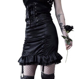 Gothic Skirt<br> Black to Lace 