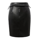 Gothic Skirt<br> Black Leather 