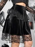 Gothic Skirt<br> Velvet Zipper