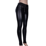 Gothic Leggings<br> Leather with Zipper 