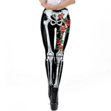 Leggings Gothique <br /> Squelette Rose - L'Antre Gothique
