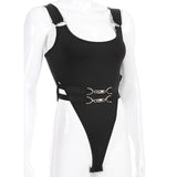 Gothic Swimsuit<br> With Straps 