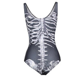 Gothic Swimsuit<br> Skeleton Print 