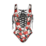 Gothic Swimsuit<br> to Flower and Skull