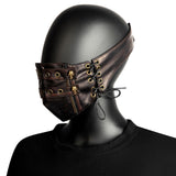 Gotische Maske<br> Braunes Leder