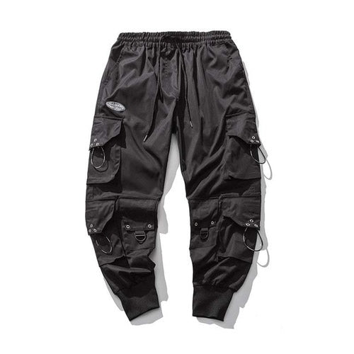 Pantalon Cargo Cuir Homme Style Gothique - Poches Multiples - Coupe Ajustée Rétro