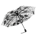 Gotischer Regenschirm<br> Blumenschädel 