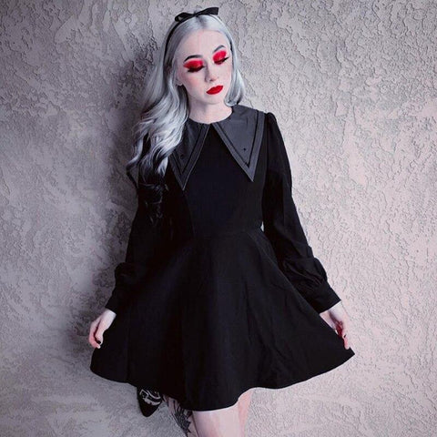 Vintage Short Gothic Dress - L'Antre Gothique Vintage Short Gothic Dress - L'Antre Gothique