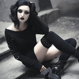Gothic Dress<br> Black Off Shoulder