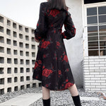 Gothic-Kleid<br> rote Rose