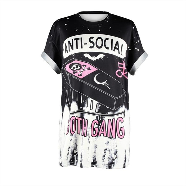 Anti Social Goth Gang Gothic T Shirt L Antre Gothic L Antre Gothique