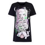 T-Shirt Gothique Cat Lover Lolita 