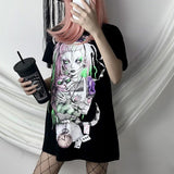Gothic-T-Shirt<br> Katzenliebhaberin Lolita