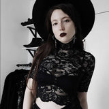 Gothic T-Shirt<br> Lace Black