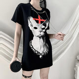 Gothic-T-Shirt<br> Katzendruck