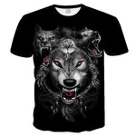 T-Shirt Gothique <br /> Imprimé de Loup - L'Antre Gothique