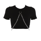 T-Shirt Gothique à Chaîne