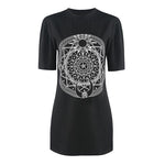 T-Shirt Gothique <br /> à Symboles Lune et Soleil - L'Antre Gothique