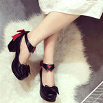 Gothic Heeled Shoe<br> Bow knot 