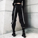 Gothic Pants<br> with Striped Ribbon