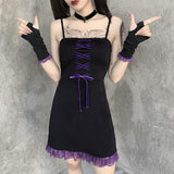Gothic Dress<br> Black and Violet