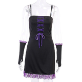 robe gothique noire et violet