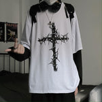 T-shirt gothique Emo blanc - Antre Gothique